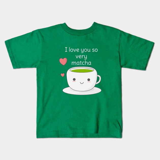 Funny Matcha Tea Pun T-Shirt Kids T-Shirt by happinessinatee